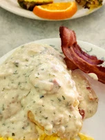 Biscuits & Gravy with Scrambled Eggs
